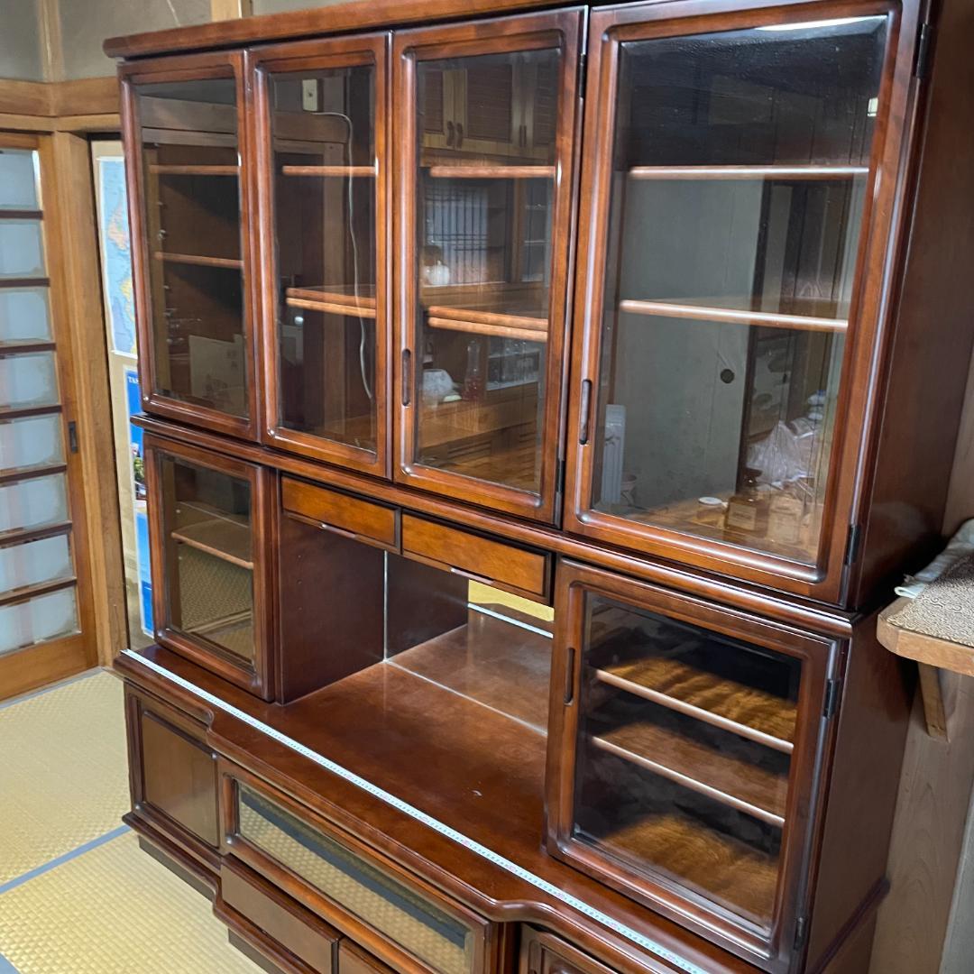 木製キャビネット 　サイドボード　ダークブラウン