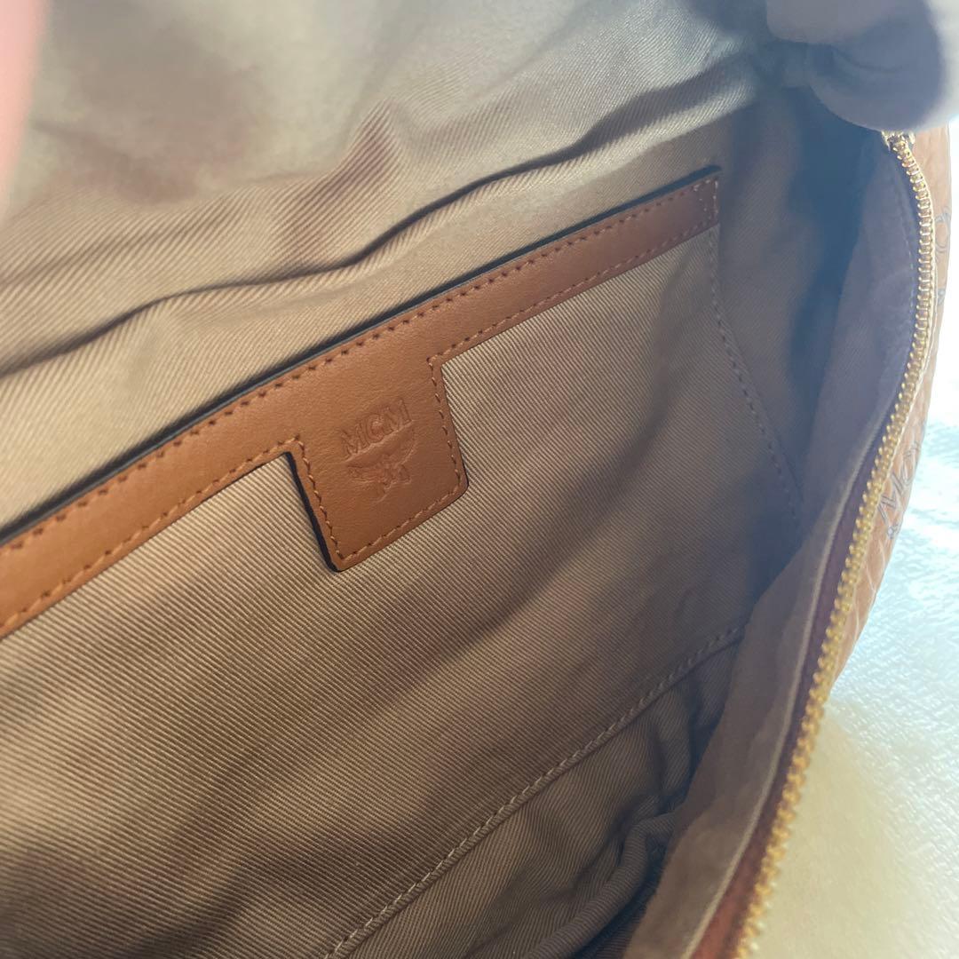 mcm ボディバッグ　ブラウン　美品