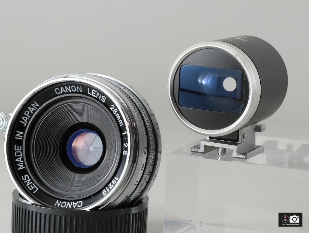 希少美品Canon 28mm F/2.8 ライカＬマウントレンズ、ファインダー付