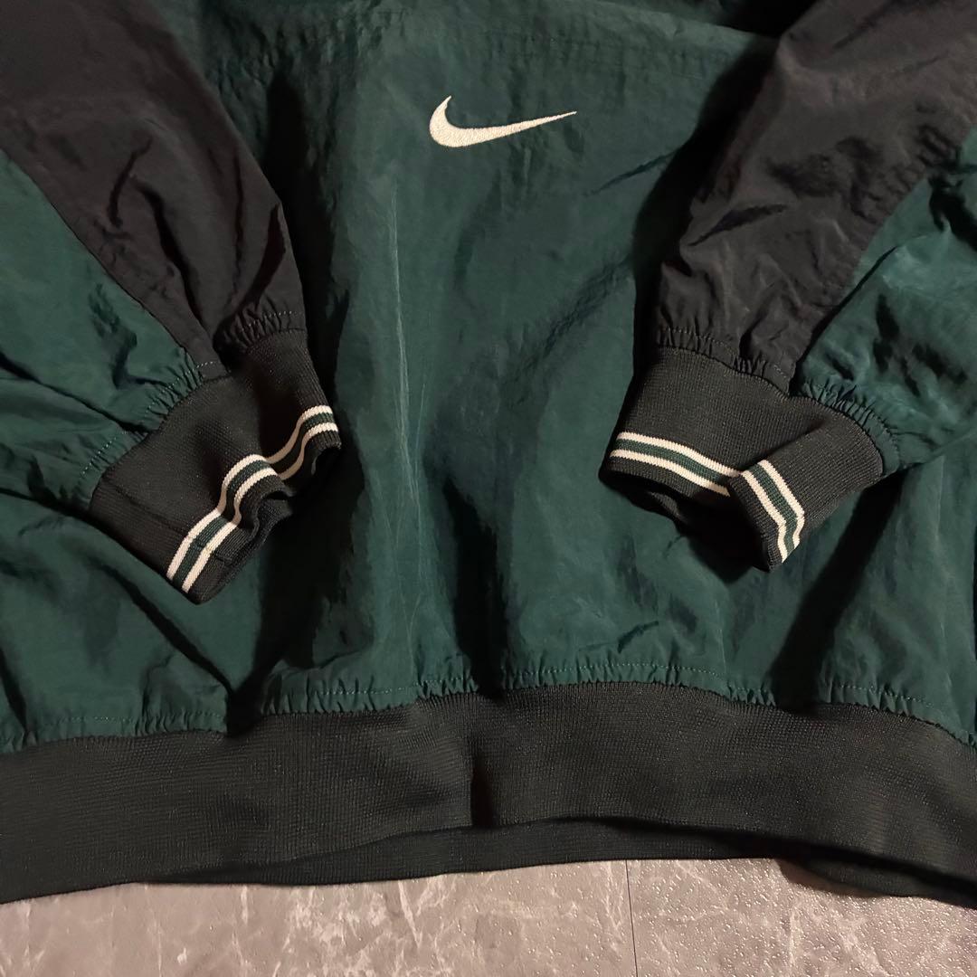 90s NIKE ナイロンプルオーバー スウォッシュ刺繍ロゴ XXL