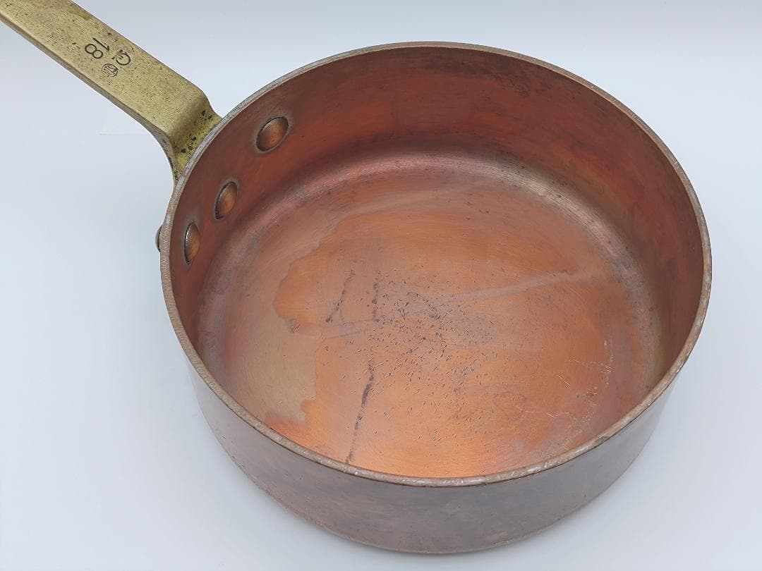 フランスSIN社　銅製片手鍋　18cm