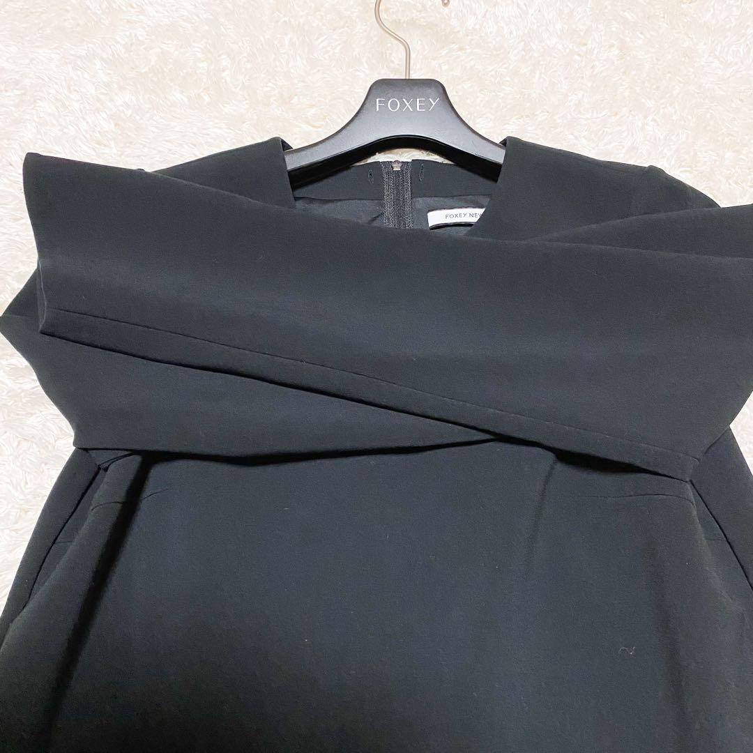 美品✨フォクシーニューヨーク　プライベートノアール　ワンピース　長袖　ティアード