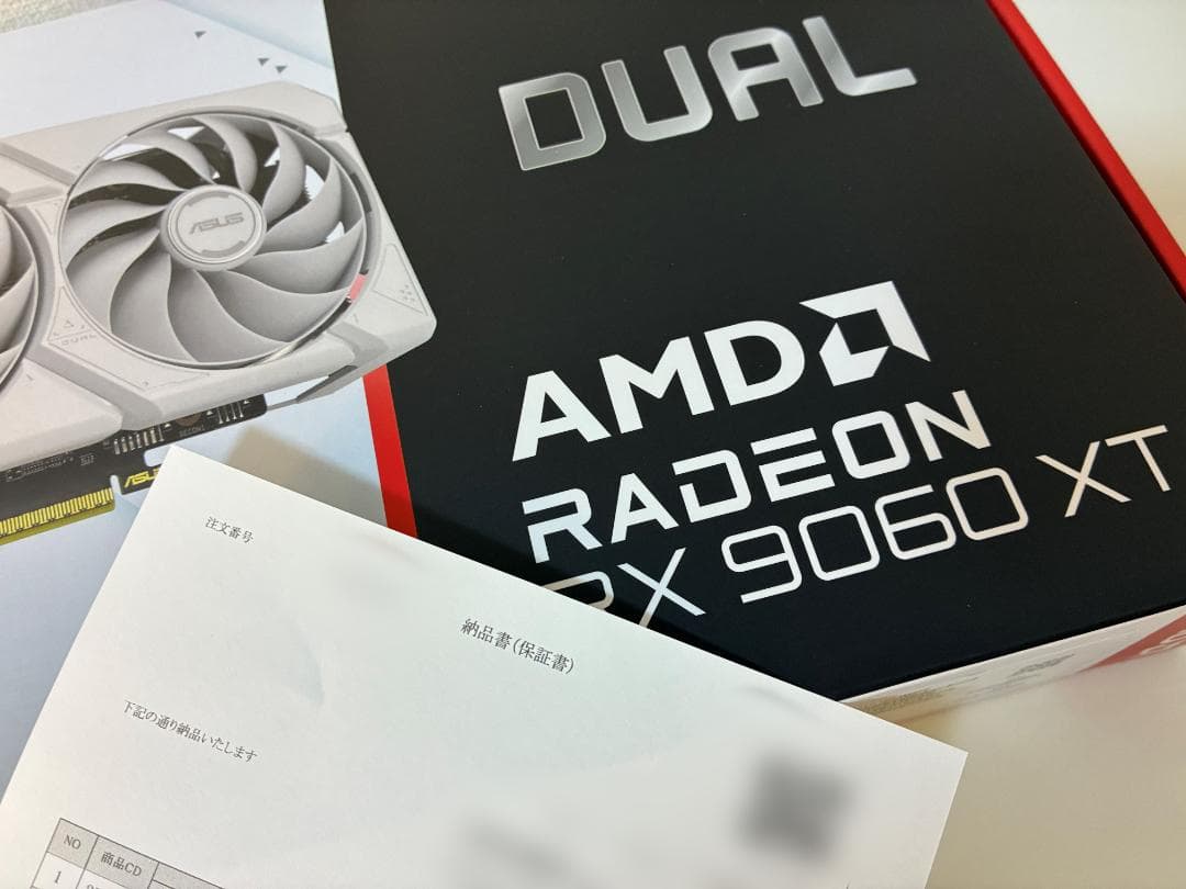 【希少な白•新品•レシート付】ASUS RX9060XT 16GB WHITE