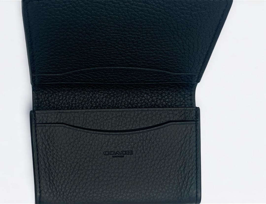 COACH コーチ＊黒 レザー 名刺入れ＊美品未使用＊91308 QB/BK