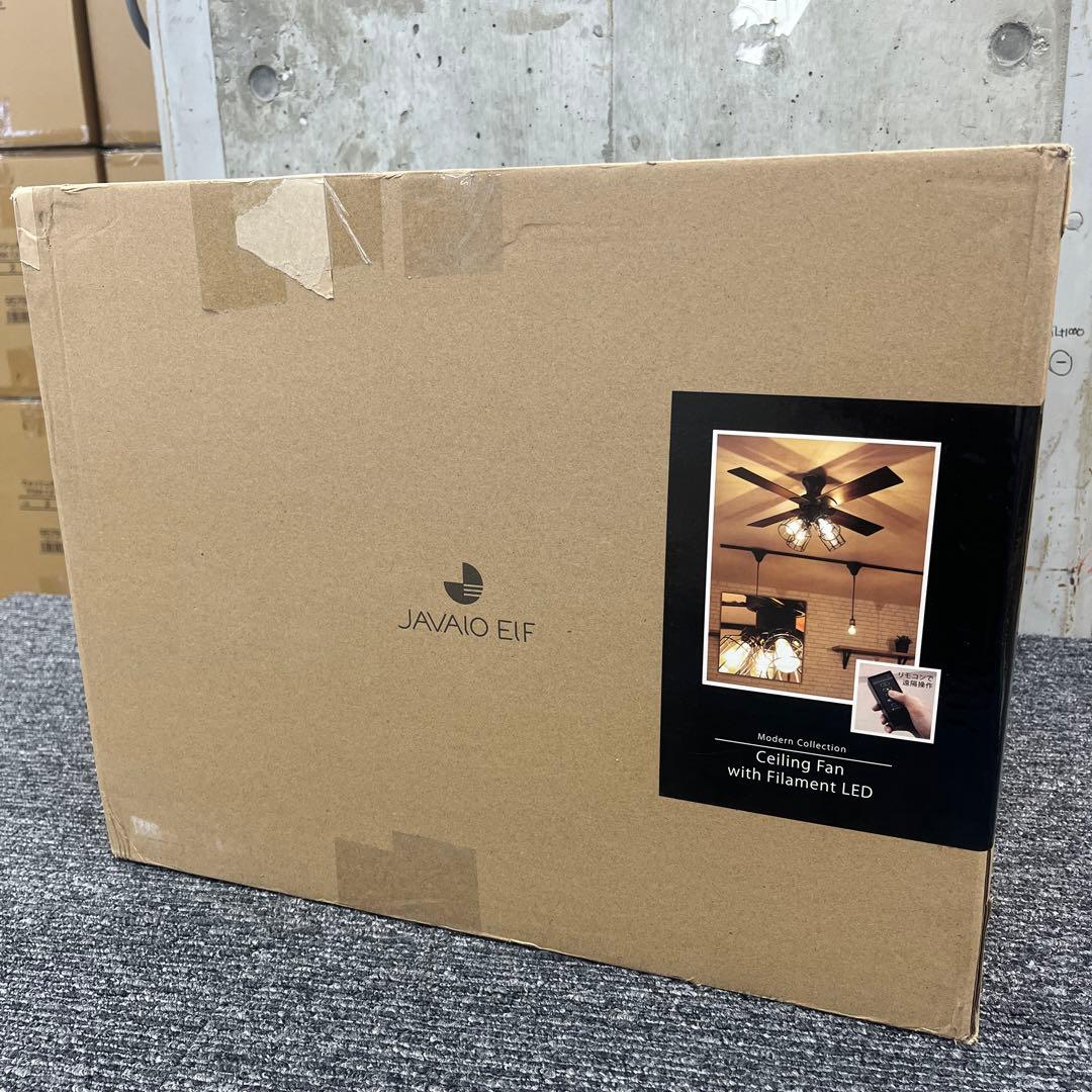 シーリングファン 　JAVALO ELF JE-CF003-BK ブラック