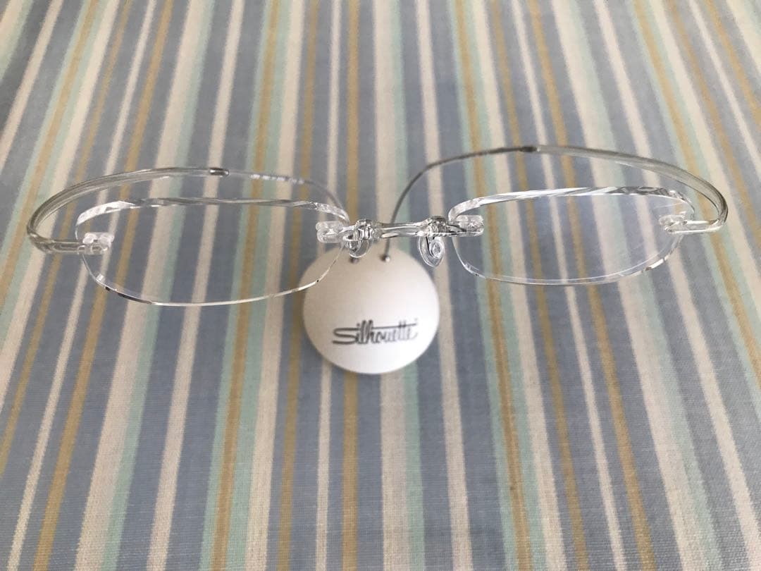 【美品最後】シルエットメガネ(silhouette メガネ)眼鏡、めがね　クリア