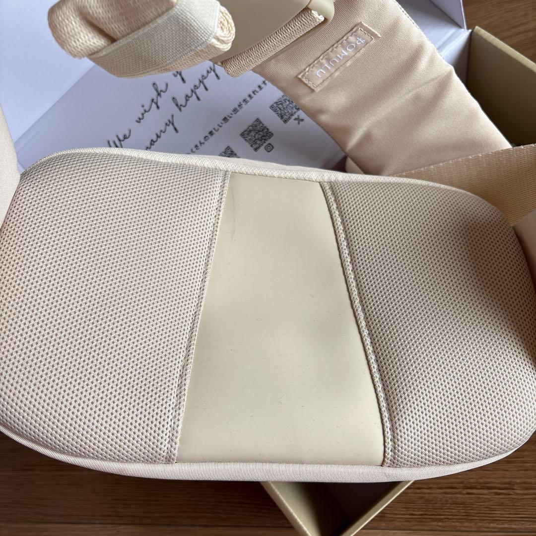 ☆2回使用☆POMULU ショルダーバッグ・ヒップシート ナチュラルアイボリー