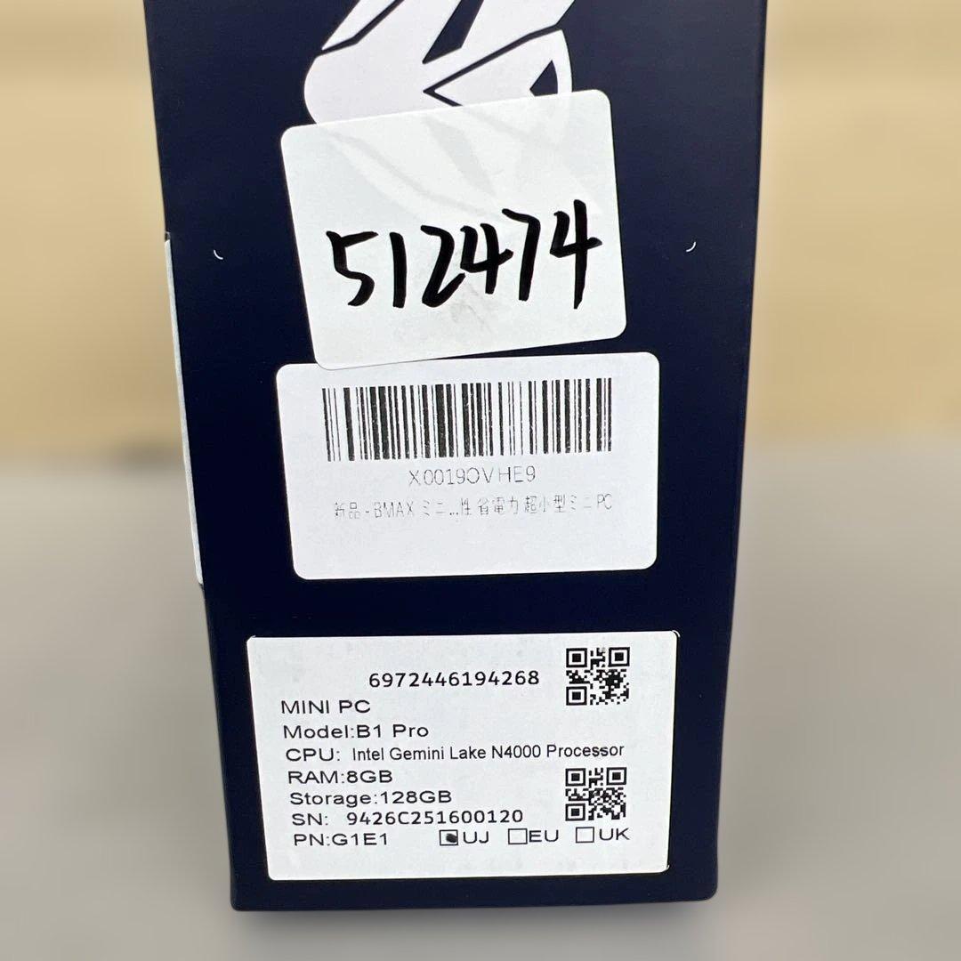 512474 BMAXミニPCB1Pro 8GB DDR4 128GB SSD