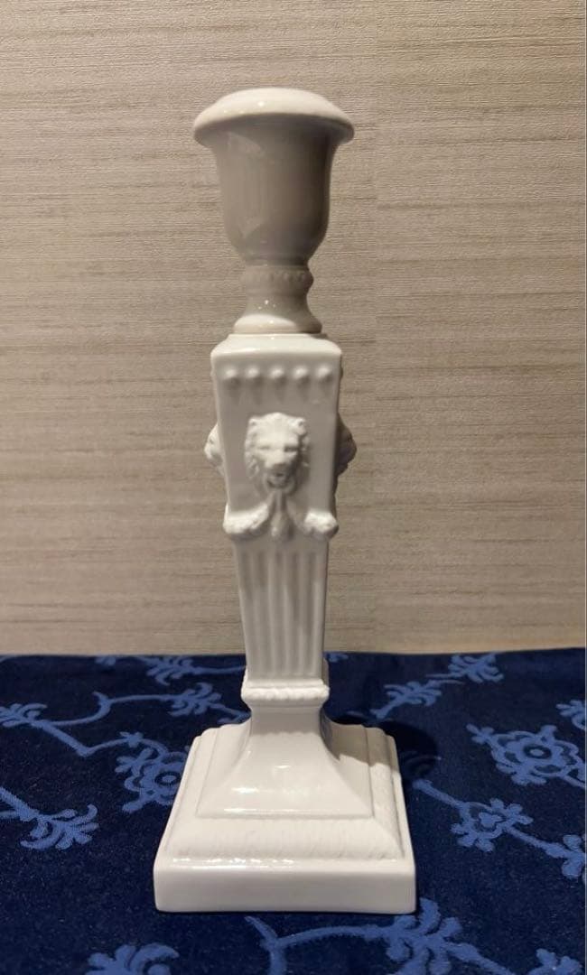 貴重◼️ロイヤルコペンハーゲン ホワイトフルーテッド キャンドルスタンド 燭台