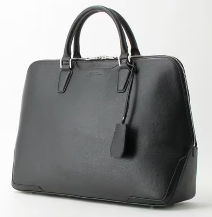 完売カラー エンボス レザー ブリーフケース ビジネスバッグ