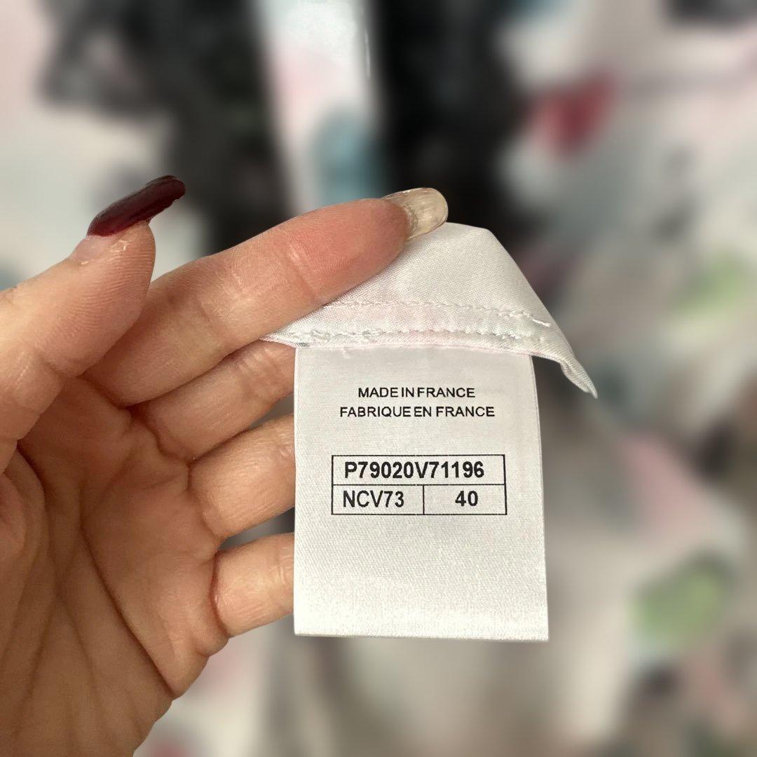 シャネル 花柄プリント 長袖シャツ