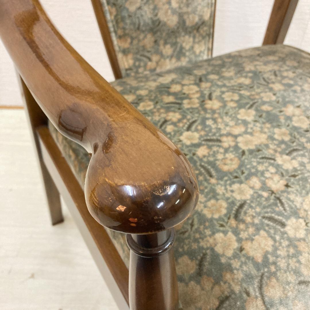 【オールドカリモク】コロニアル　一人掛けソファ　シングルソファ　椅子　２脚セット