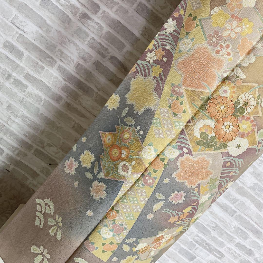 訪問着　フルセット　桜　絞り　パールトーン加工　春らしい　入学式　卒業式　P4