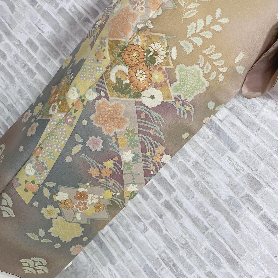 訪問着　フルセット　桜　絞り　パールトーン加工　春らしい　入学式　卒業式　P4