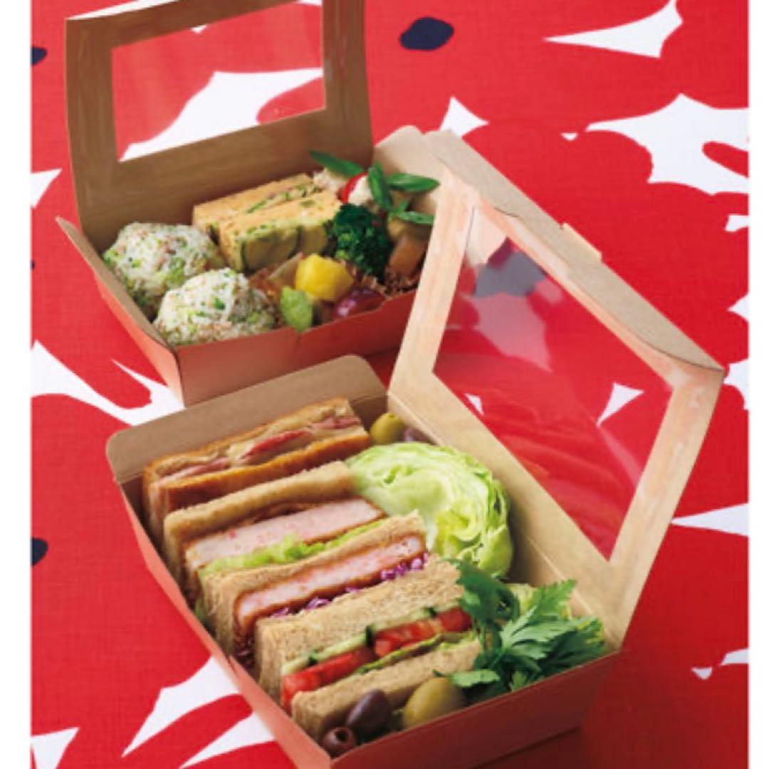 未使用 窓付きランチボックス 未晒し M クラフト フードパック 使い捨て容器