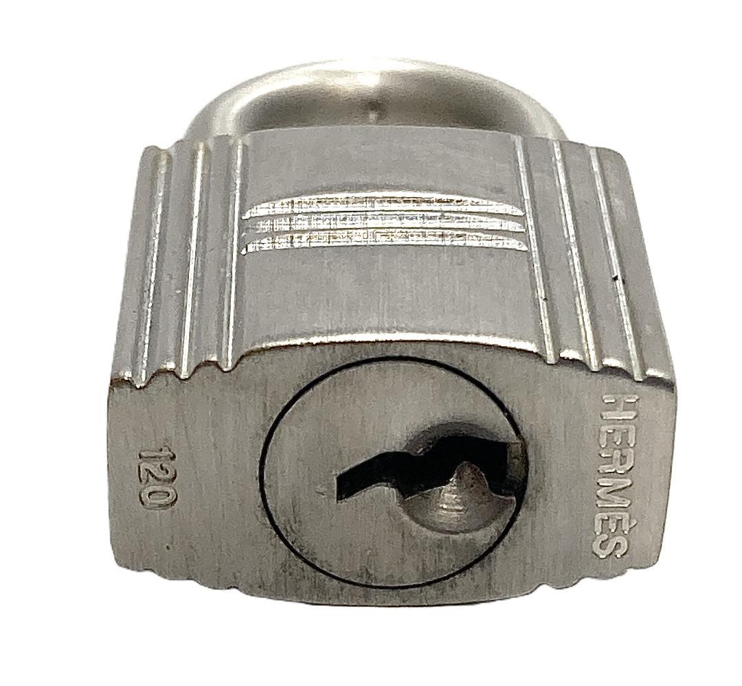 エルメス カデナ＆キー＆革紐 No.120 ツヤ消し 中古品 (77105)