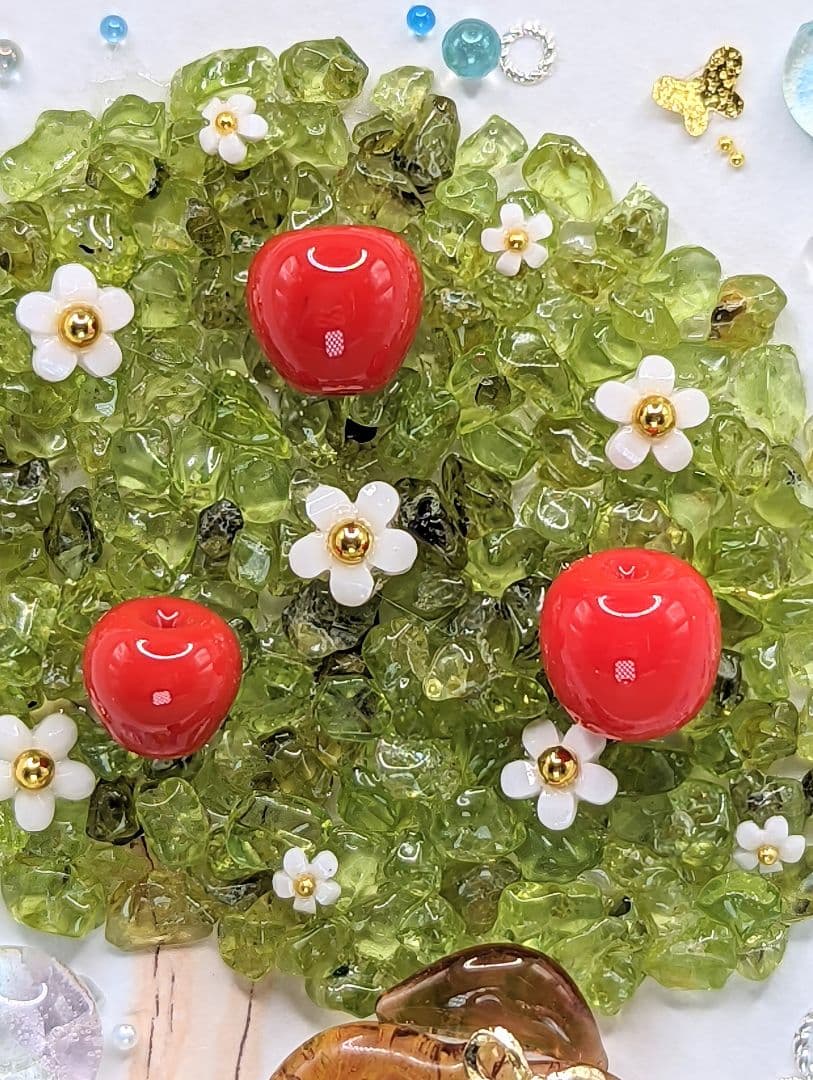 『Apple Blossom & Princess.*』シーグラスアート