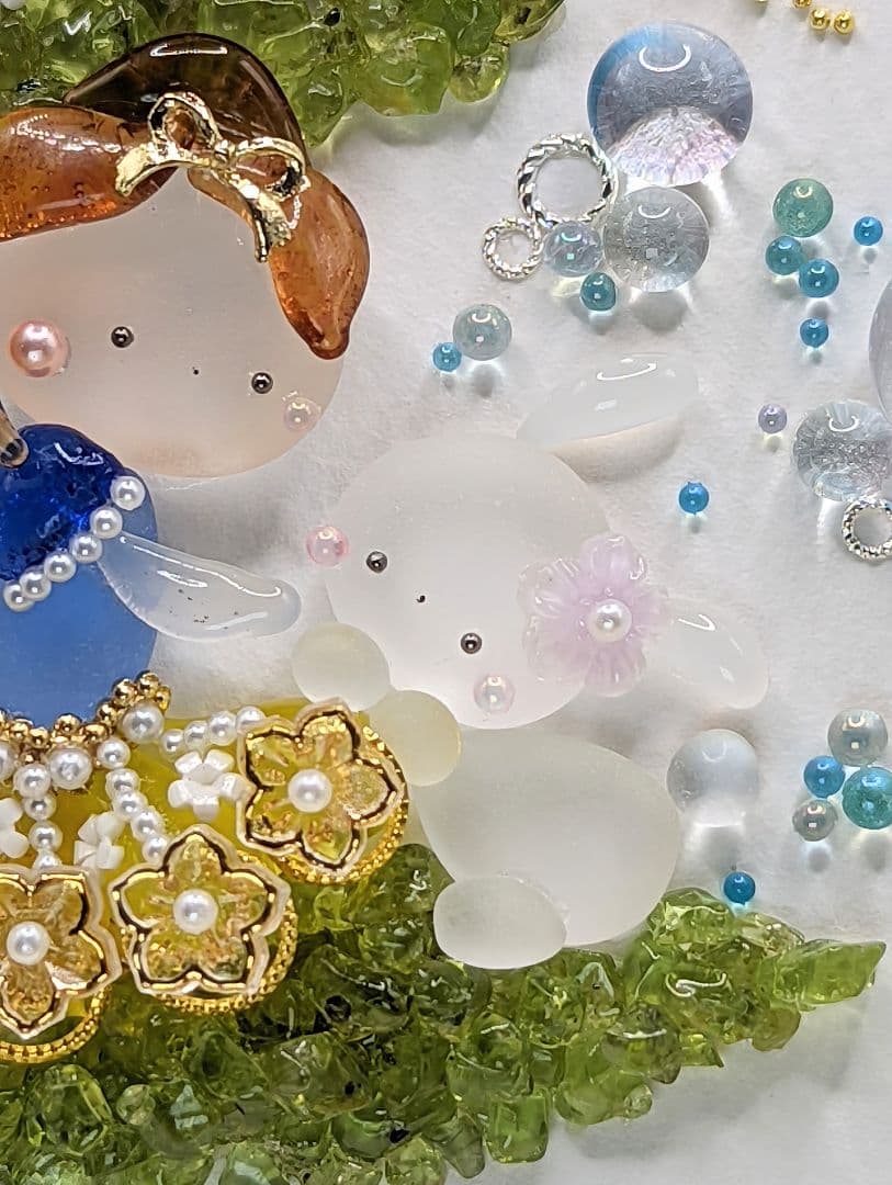 『Apple Blossom & Princess.*』シーグラスアート