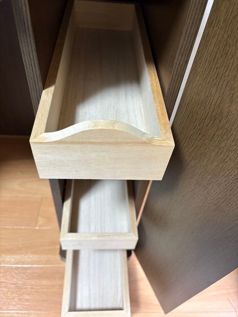 圧迫感なし！『美品』2Way アンティーク調　素敵なブラウンデスク 引き出し付き