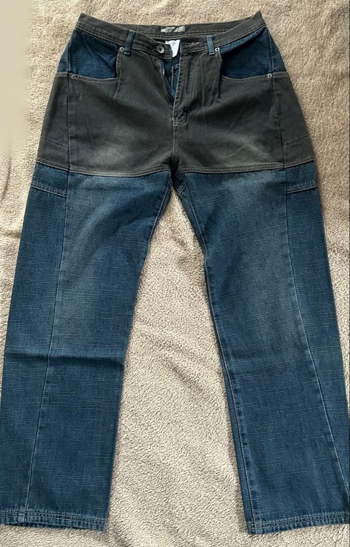 balance wear design デニム パンツ ダークブルー グレー