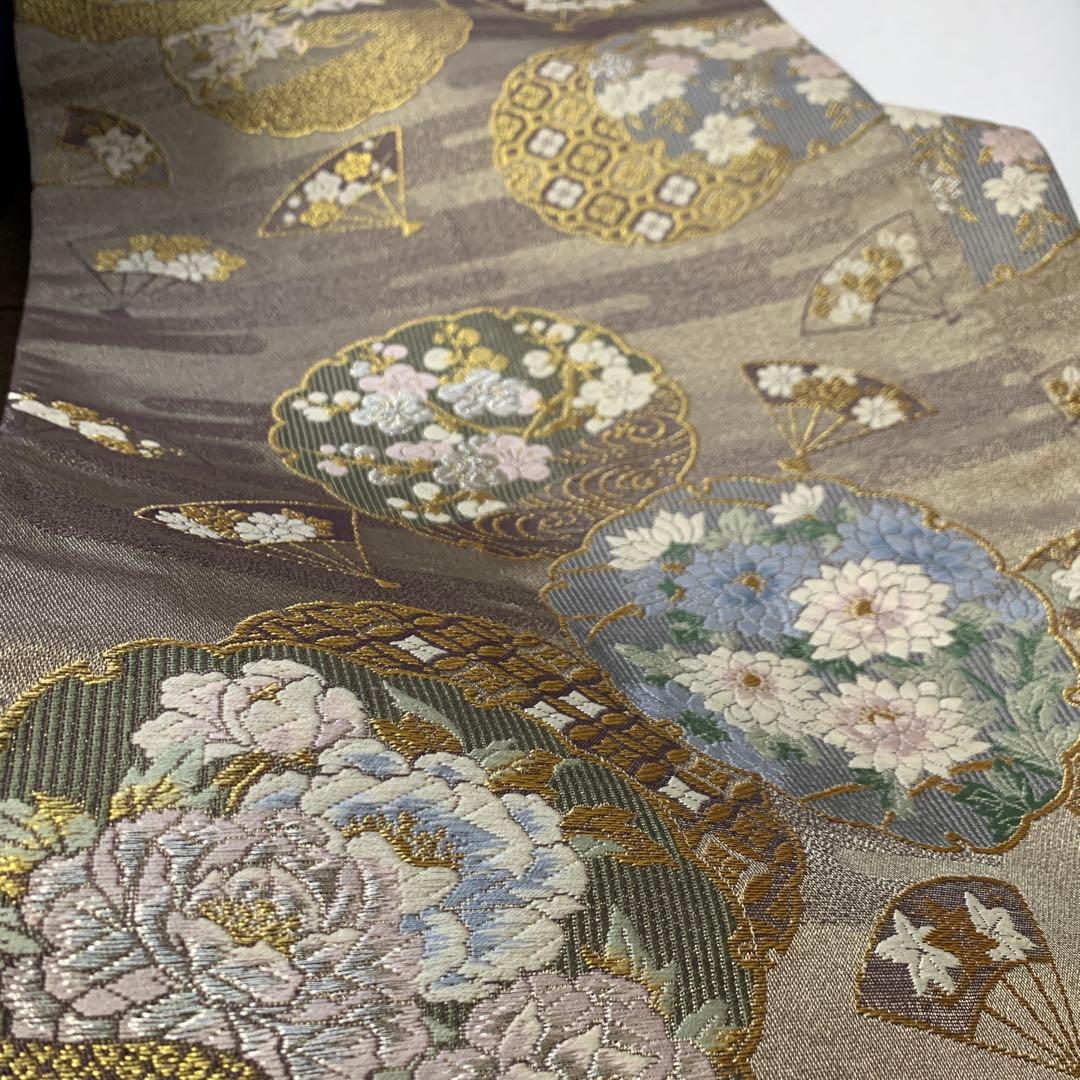 正絹　訪問着　刺繍　袋帯　セット