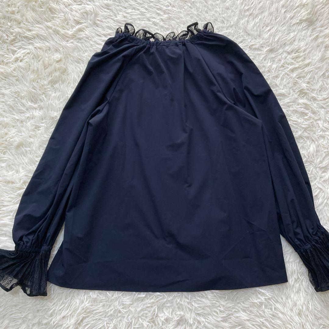 極美品✨UNITED ARROWS レースプリーツフリルブラウス