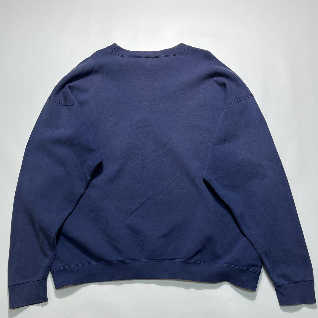90s ナイキ USA製 スウェット 白タグ XL 紺 ワンポイント 7644