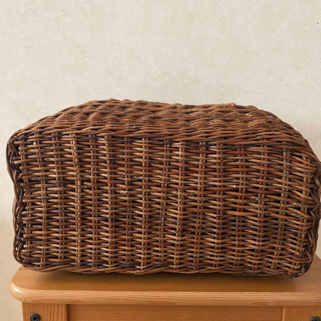 あけびかごバッグ ネイビーペイズリー