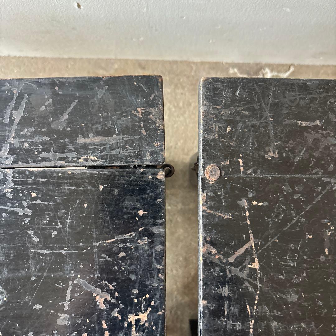 専用です　古い習字教室の机二台セット　寺子屋2 3