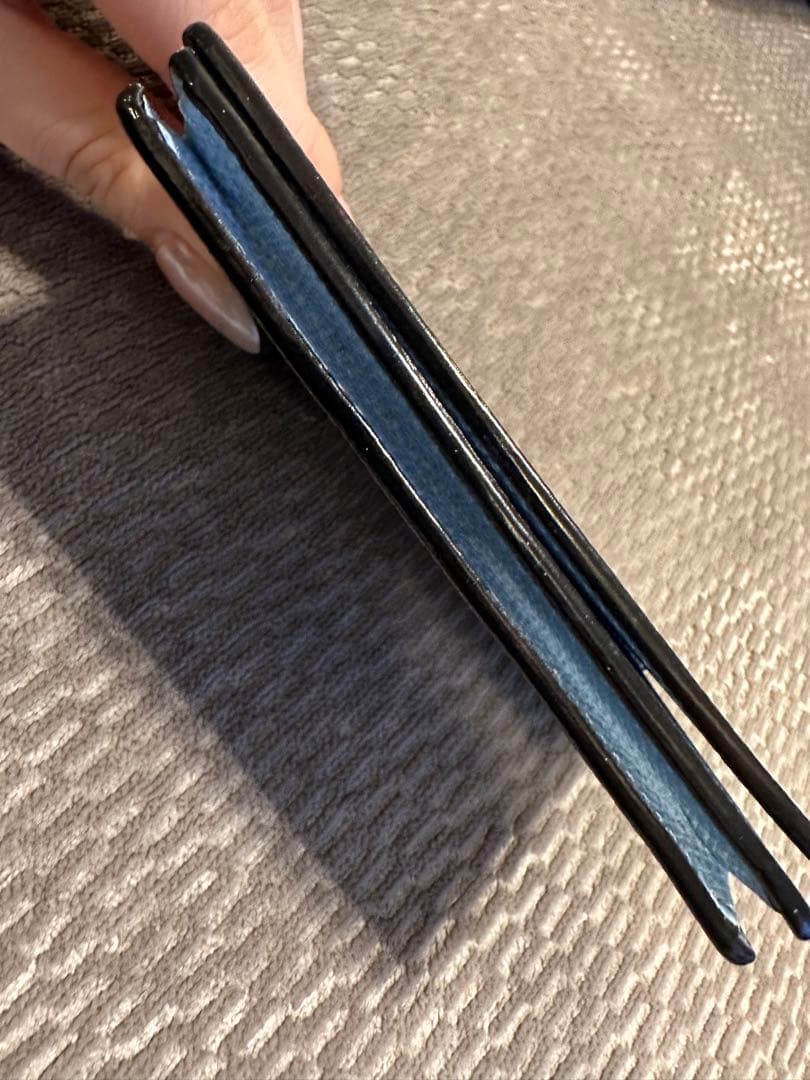 Valextra ライトブルー レザーカードケース