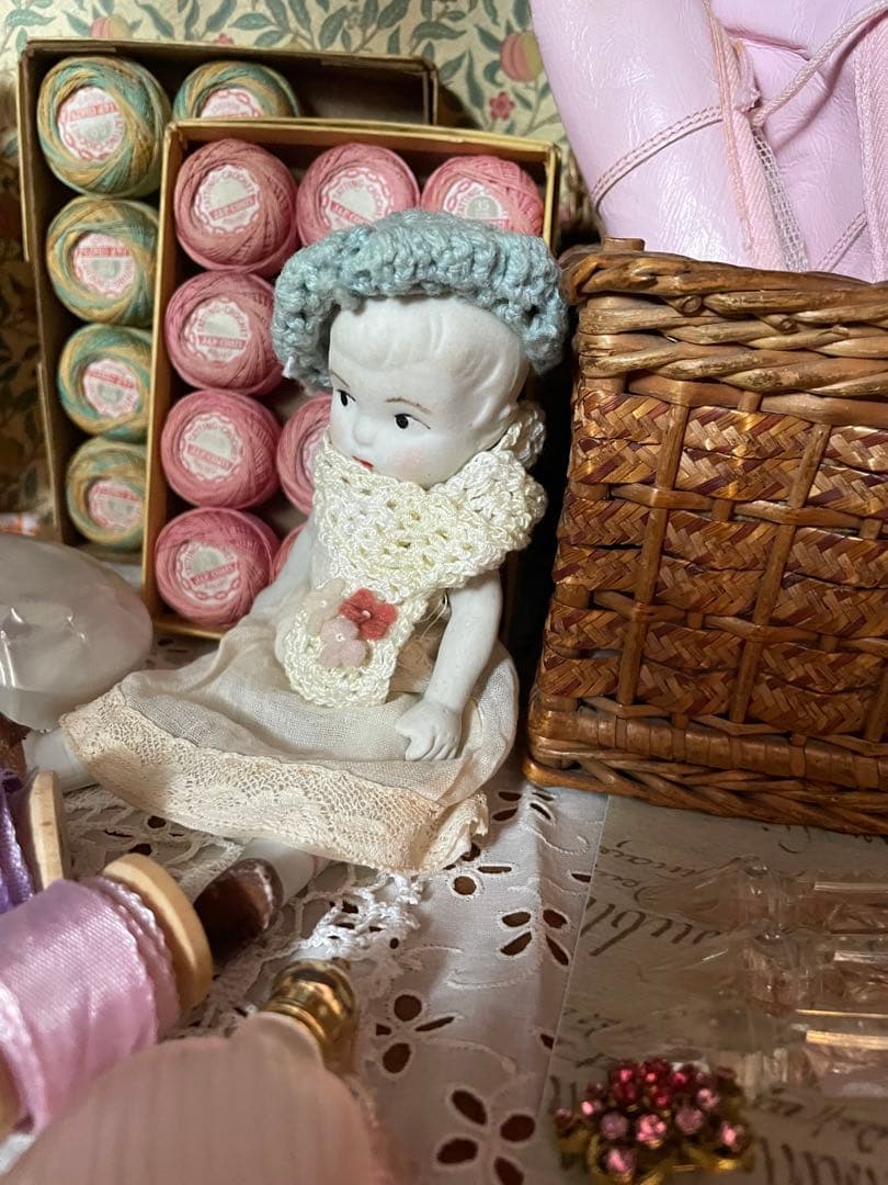 SALE‼️アンティークビスクドール　ドレスセット付き