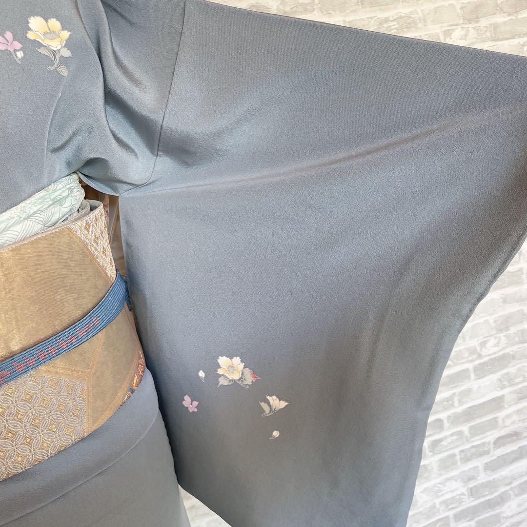 訪問着　フルセット　枝垂れ桜　上品な控えめ　華々　着物　付け下げ　Q1