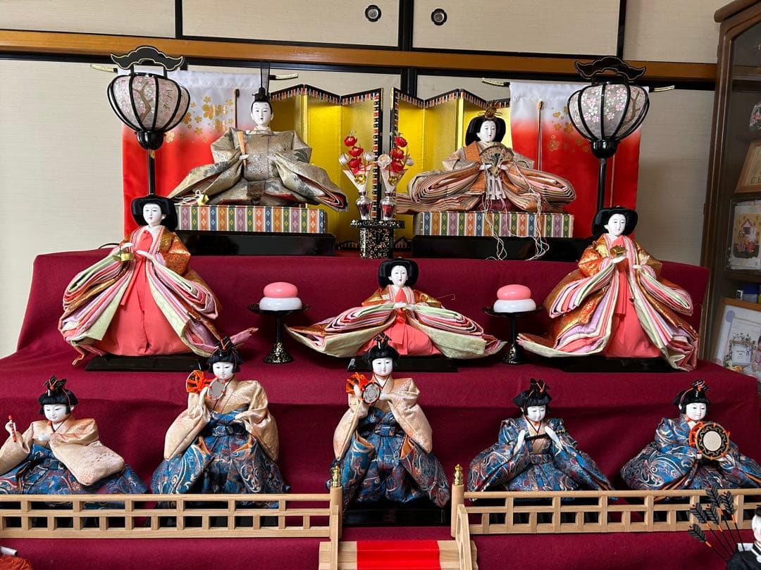 【美品】七段式雛人形飾り
