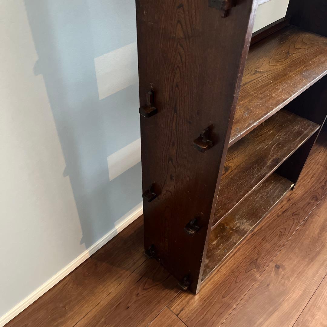 昭和レトロ　本棚　飾り棚　木製オープンシェルフ 4段 ブラウン