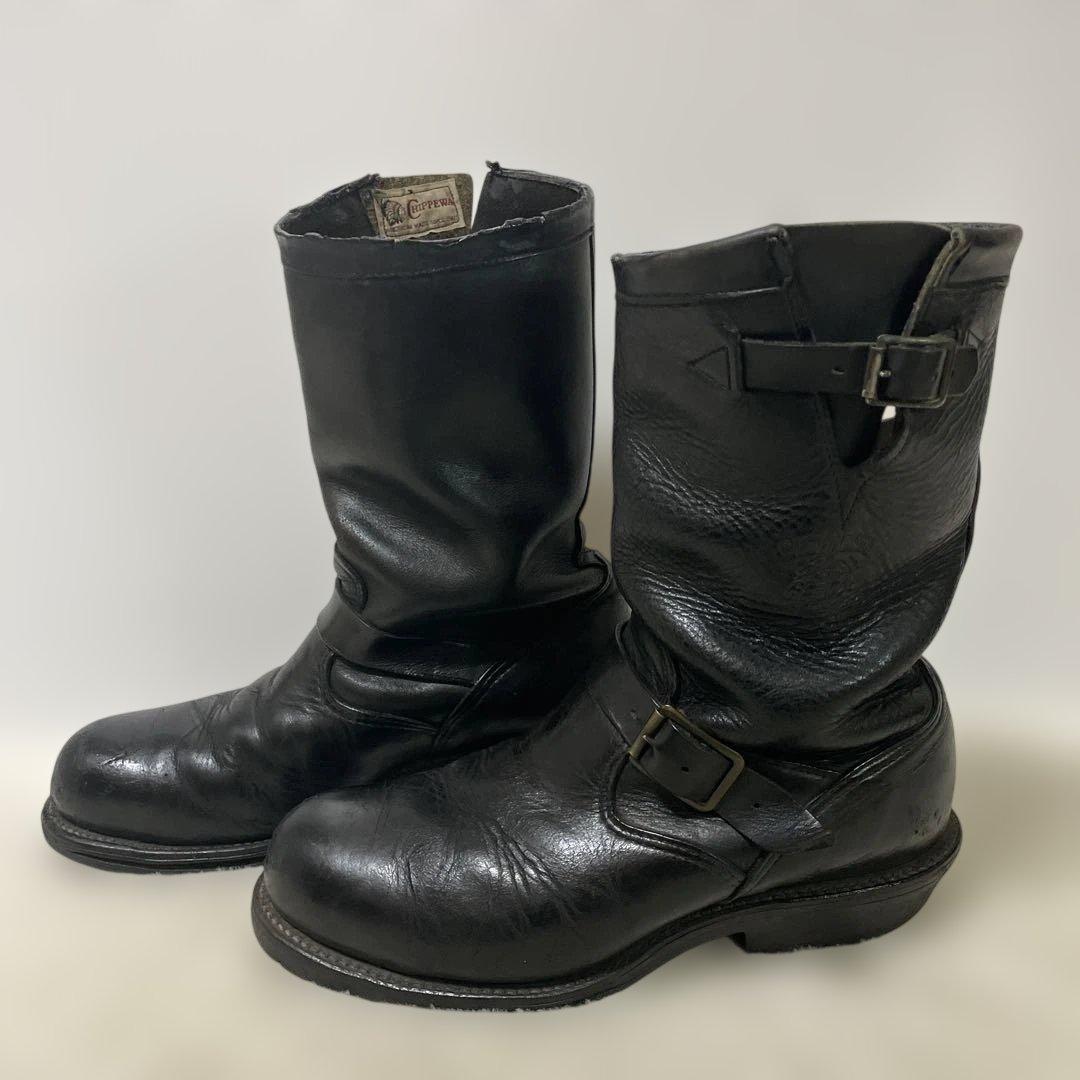 チペワ エンジニアブーツ 91080 スチールトゥ ブラック 8.5E 26.5