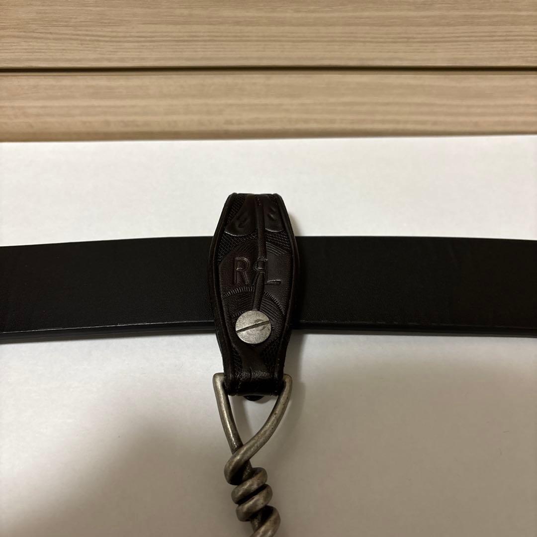 RRL レザーキーホルダー ブラック