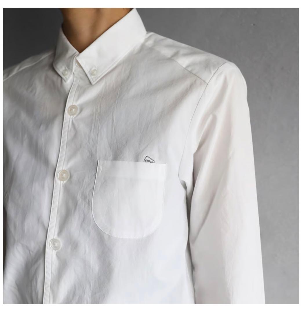 遠州織物ハウスHUIS◆オーガニックコットンシャツ 001W◆白◆サイズ１