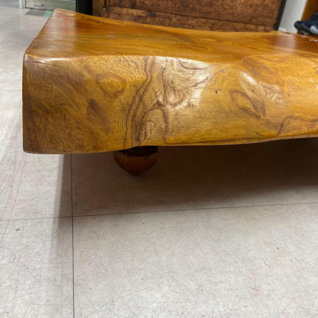 残念ながら。今週　処分 最終値下げしました！ちゃぶ台　一枚板　珍しい化石？シブ？