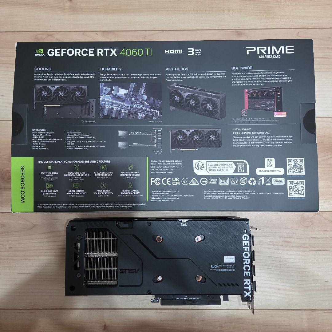ASUS GeForce RTX 4060 Ti OC 8GB【美品】