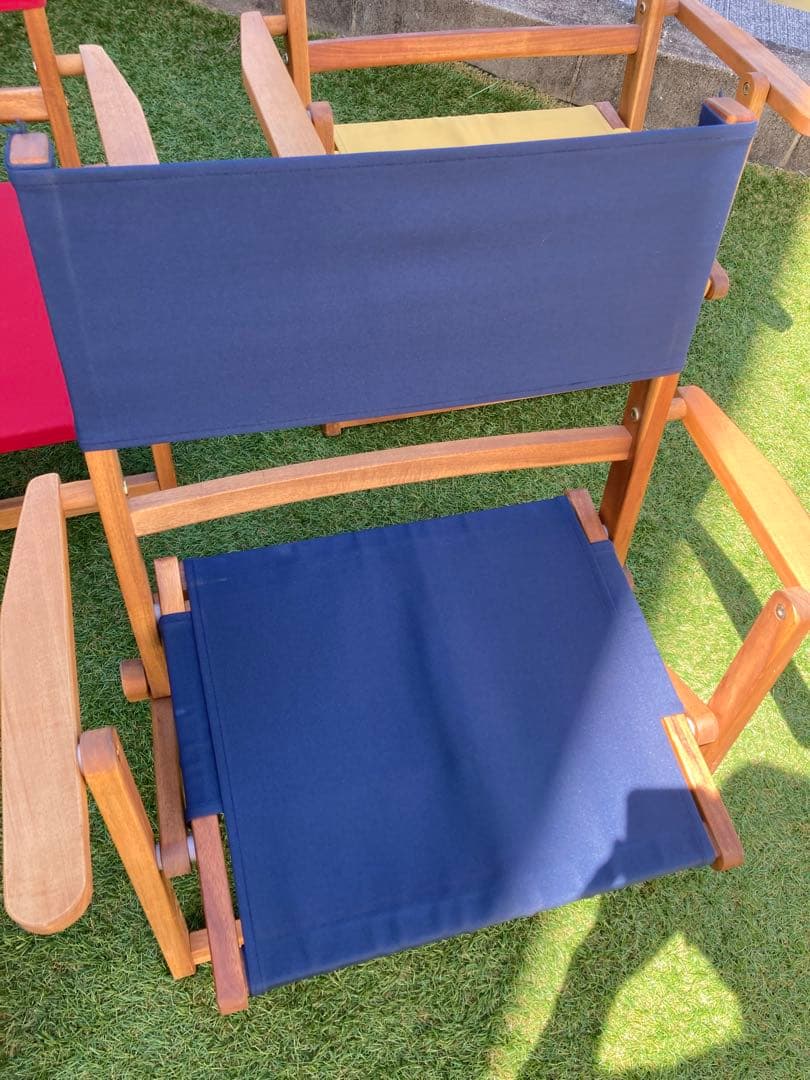 アウトドアチェア　4脚セット　キャンバス生地