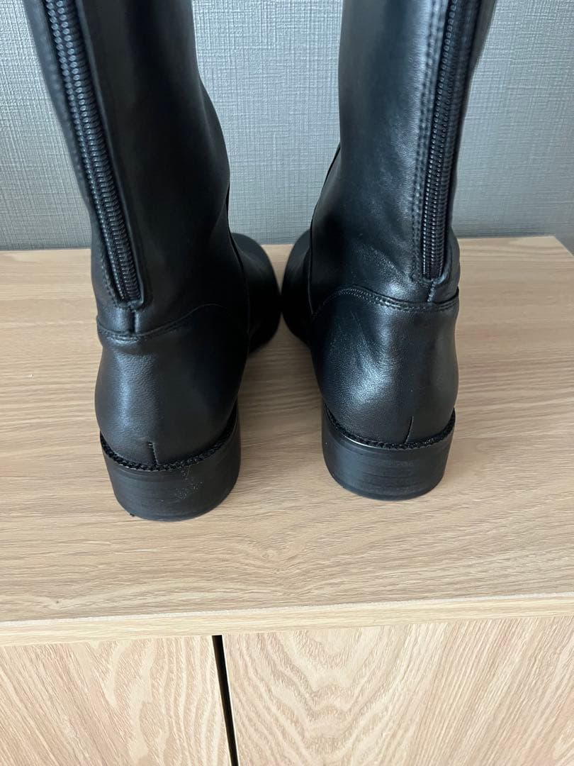 【REMME/レメ】バッグジップロングブーツ ブラック39