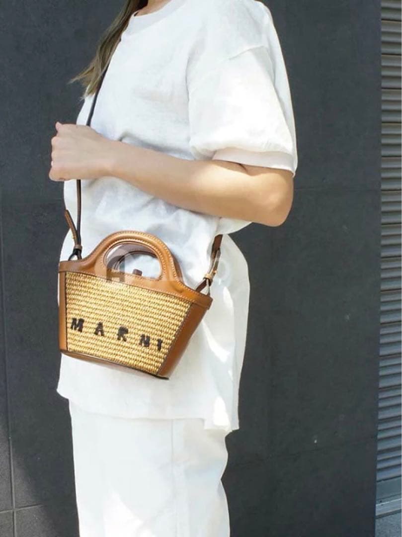 MARNI マルニ　ピンク ショルダー　かごバッグ　マイクロ