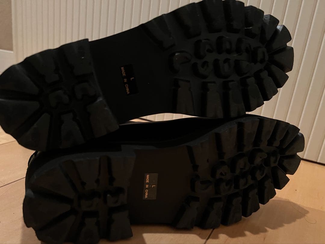 【libero】ロングブーツ サイドゴムバックファスナー　サイズL