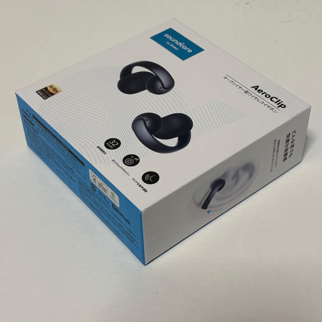 【美品】Anker AeroClip、オープンイヤー型ワイヤレスイヤホン