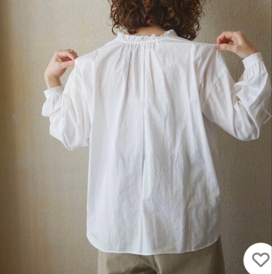 ワッシャーフリルブラウス　白　即完売　予約購入　ジャーナルスタンダードラックス