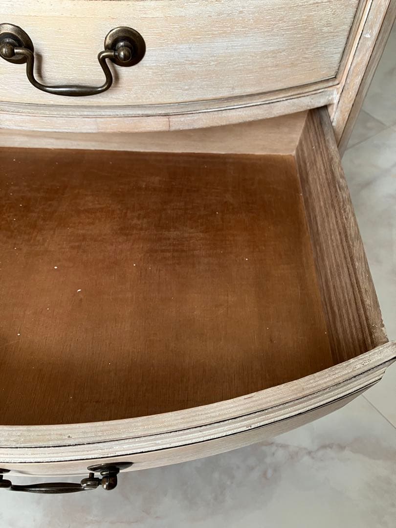 木製 3段 チェスト シャビーシック