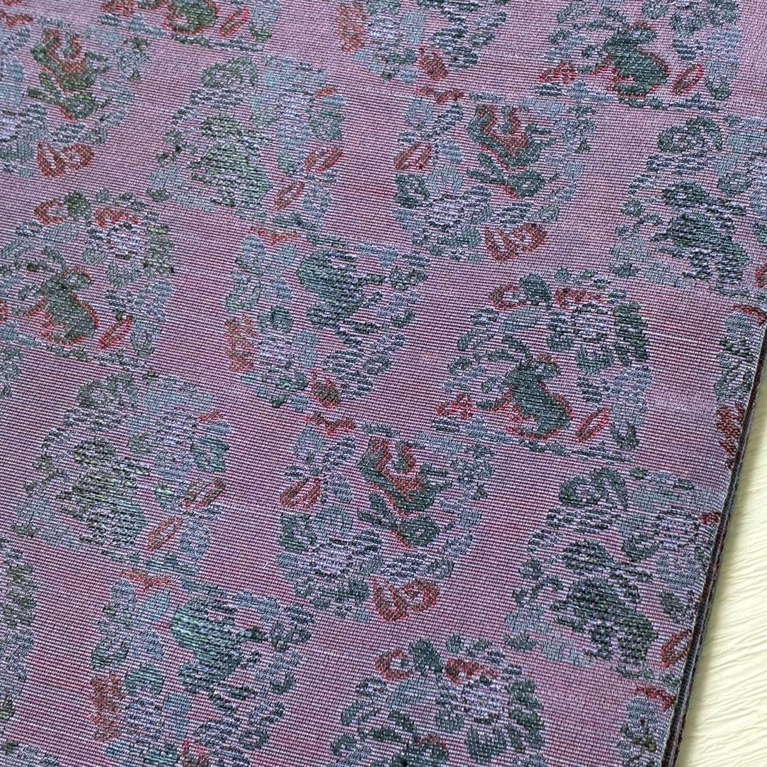 m-2 花兎　正絹　紬地　両面　全通　袋帯