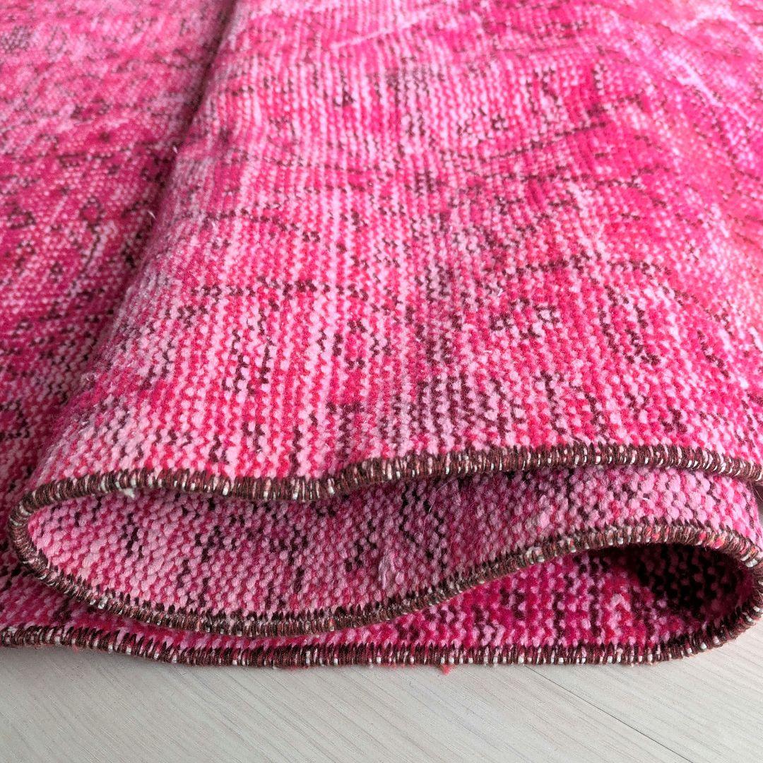 116×184 オーバーダイピンク　トルコヴィンテージラグ