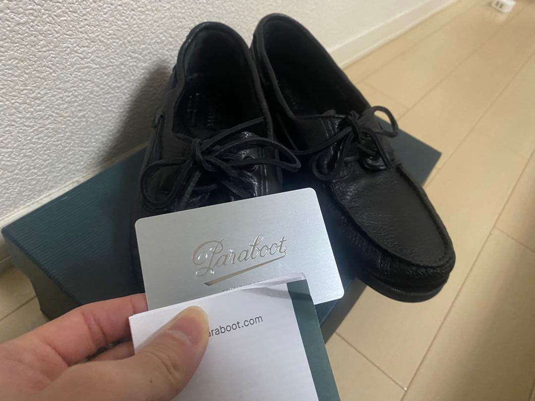 Paraboot バース barth 黒 モカシン　試着のみ　サイズ7