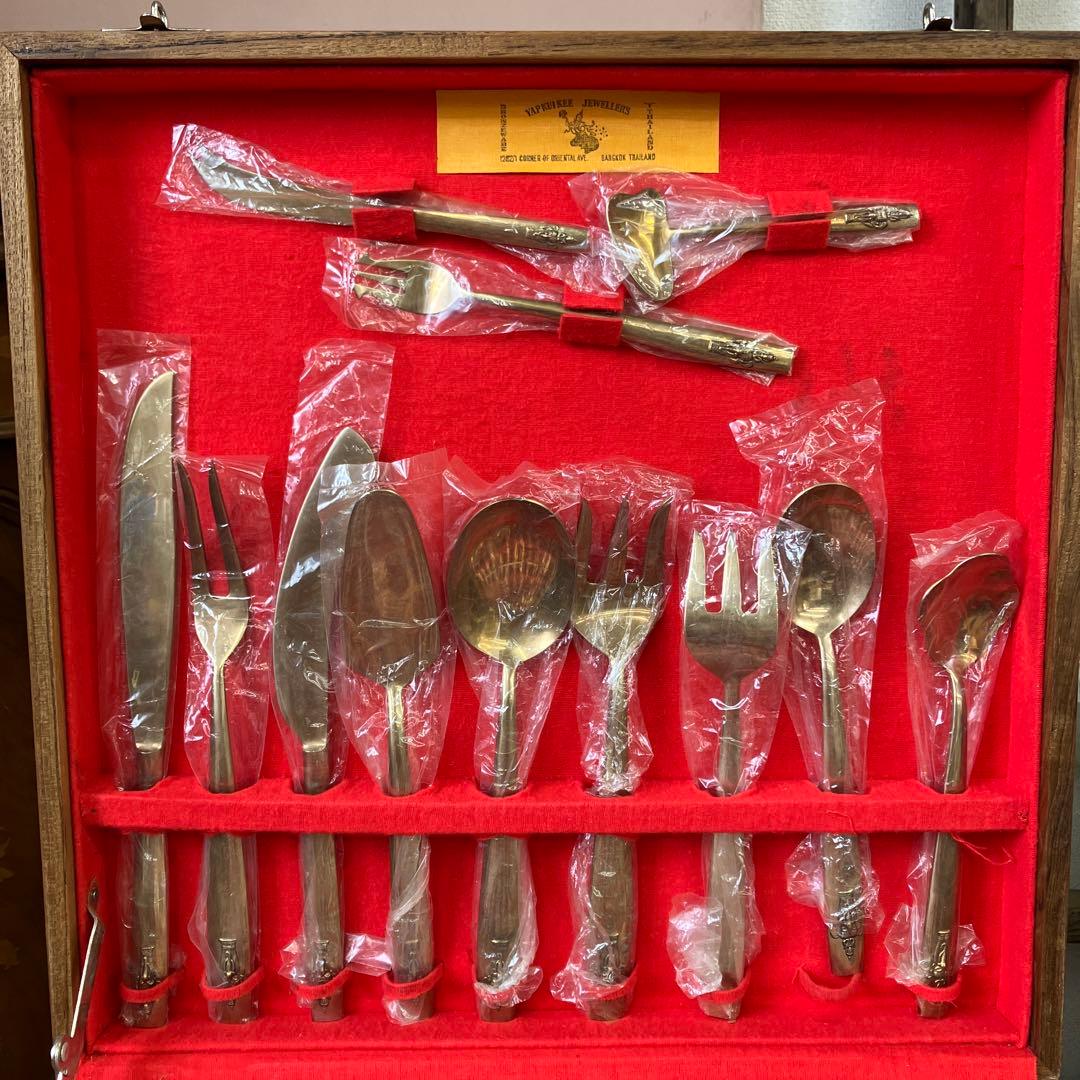 希少　入手困難　ヤップ・クイ・キー　ヴィンテージ　ブロンズ　カトラリーセット